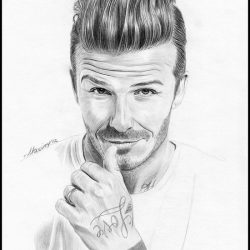 David Beckham Drawing Detailed Sketch