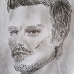 David Beckham Drawing Fine Art