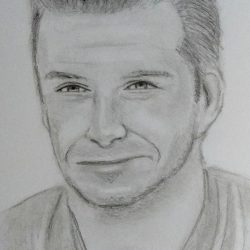 David Beckham Drawing Hand drawn