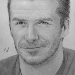 David Beckham Drawing Modern Sketch