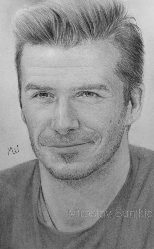 David Beckham Drawing Modern Sketch