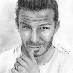 David Beckham Drawing Realistic Sketch