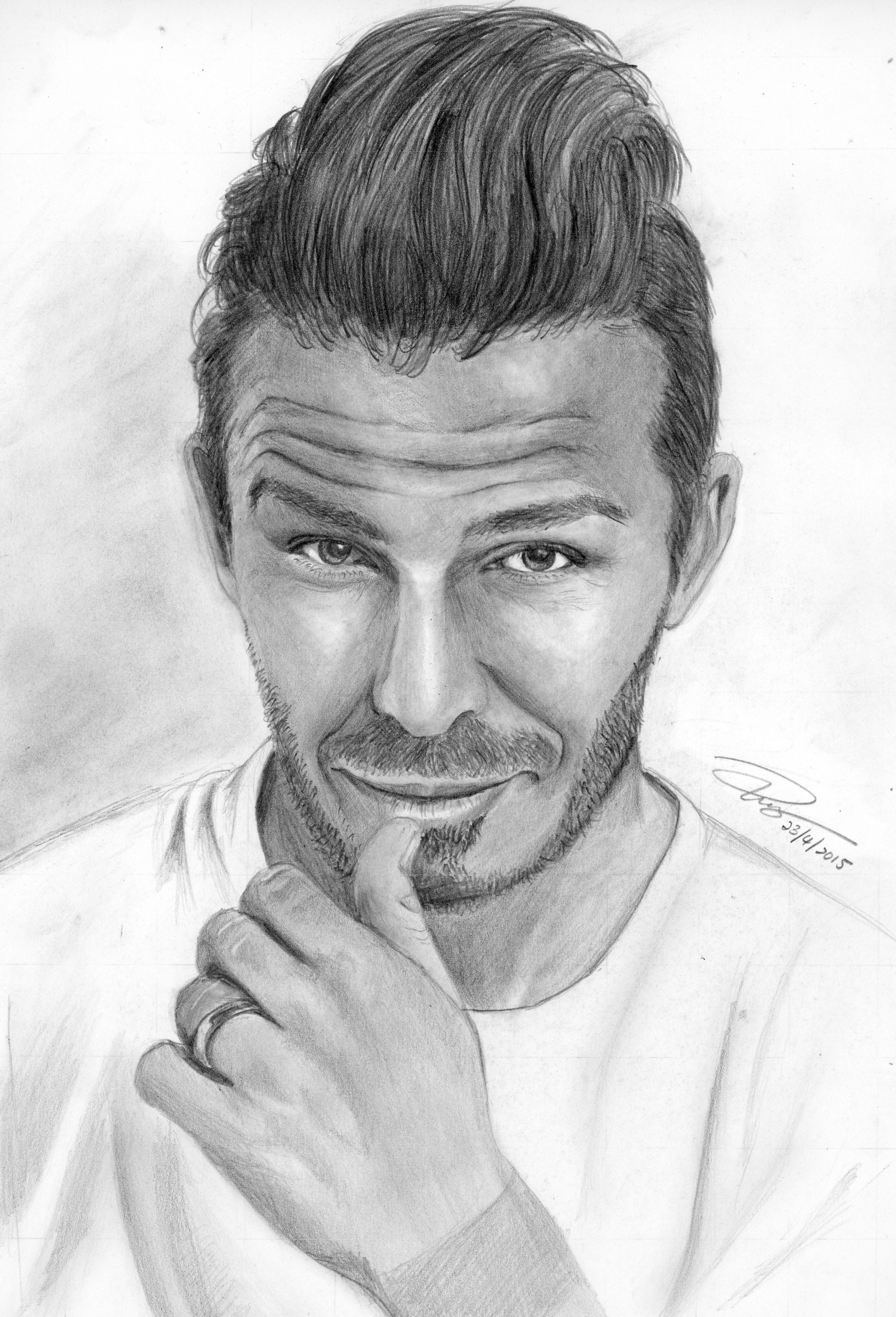 David Beckham Drawing Realistic Sketch