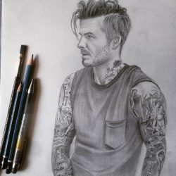 David Beckham Drawing Sketch