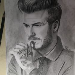 David Beckham Drawing Stunning Sketch