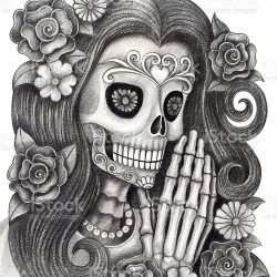 Day The Dead Drawing Stunning Sketch