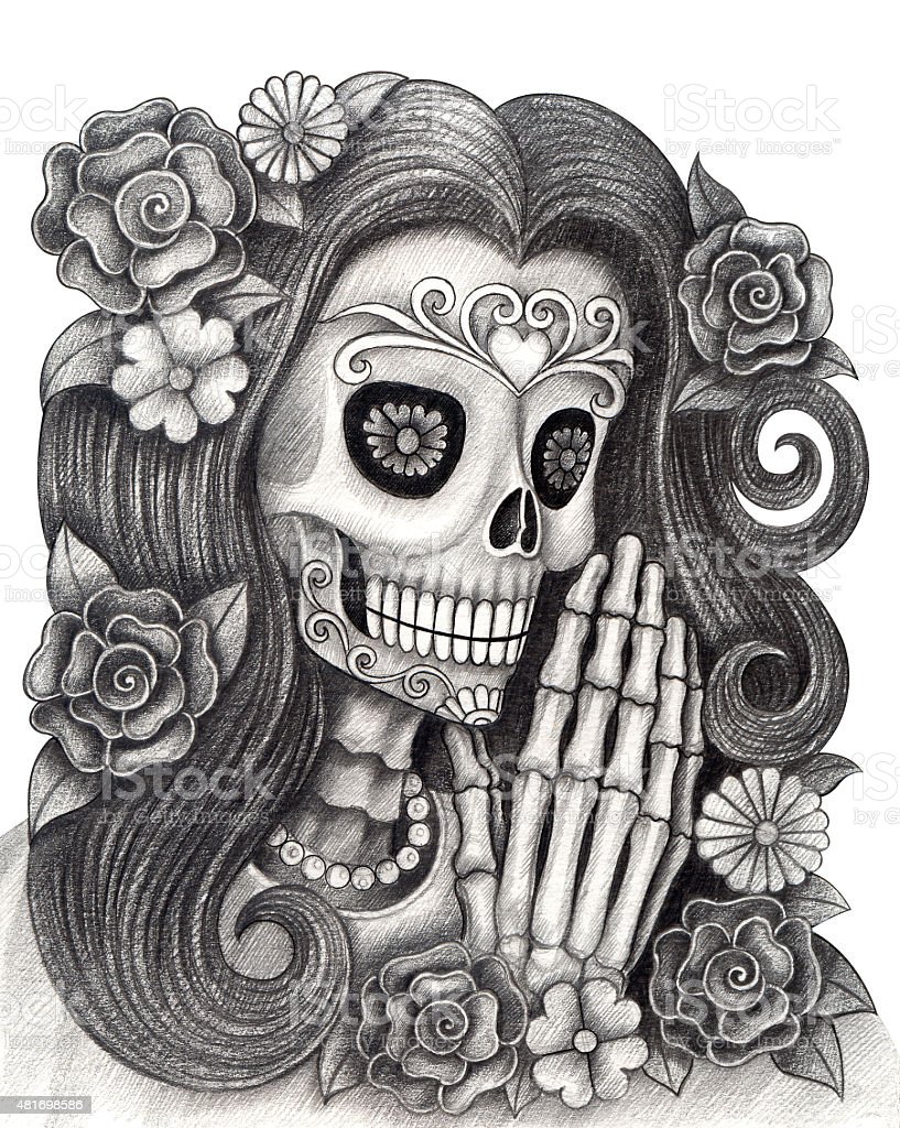 Day The Dead Drawing Stunning Sketch