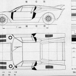 De Tomaso Pantera Drawing Detailed Sketch