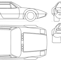 De Tomaso Pantera Drawing Intricate Artwork