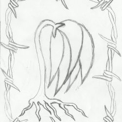 Dead Flower Drawing Hand drawn Sketch