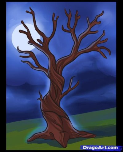 Dead Tree, Environmental Symbol, Ecological Importance, Nature’s Beauty, Habitat Loss Drawing