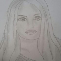 Debby Ryan Drawing Amazing Sketch