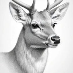 Deer Drawing Art Sketch Image