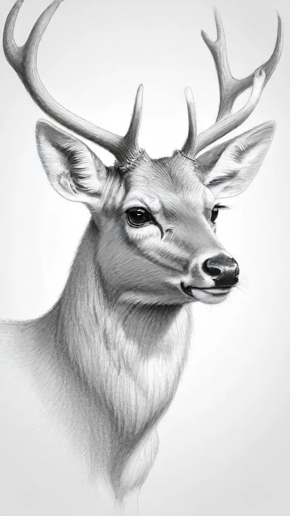 Deer Drawing Art Sketch Image
