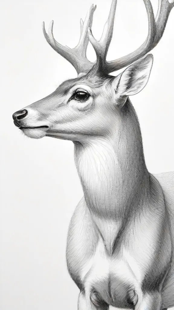 Deer Drawing Sketch Image