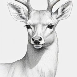 Deer Drawing Sketch Picture