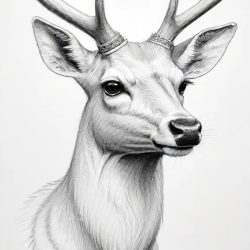 Deer Head Drawing Art Sketch Image