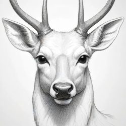 Deer Head Drawing Sketch Image