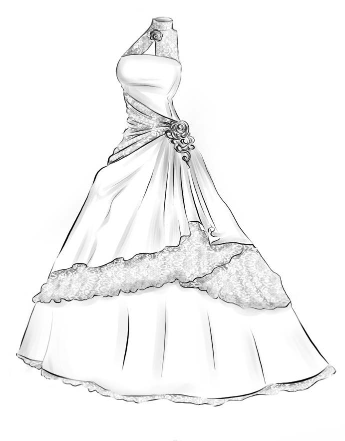 Designing Dress Drawing Amazing Sketch