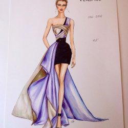 Designing Dress Drawing Intricate Artwork