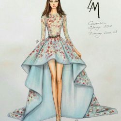 Designing Dress Drawing Realistic Sketch