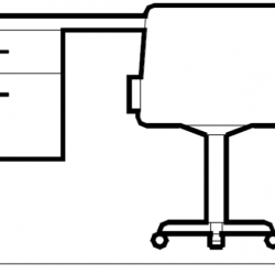 Desk Drawing Modern Sketch