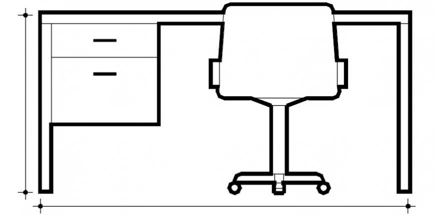 Desk Drawing Modern Sketch