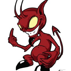 Devil Drawing Modern Sketch