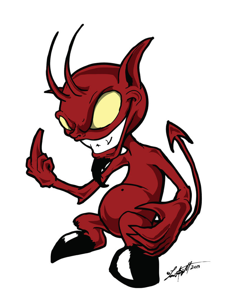 Devil Drawing Modern Sketch