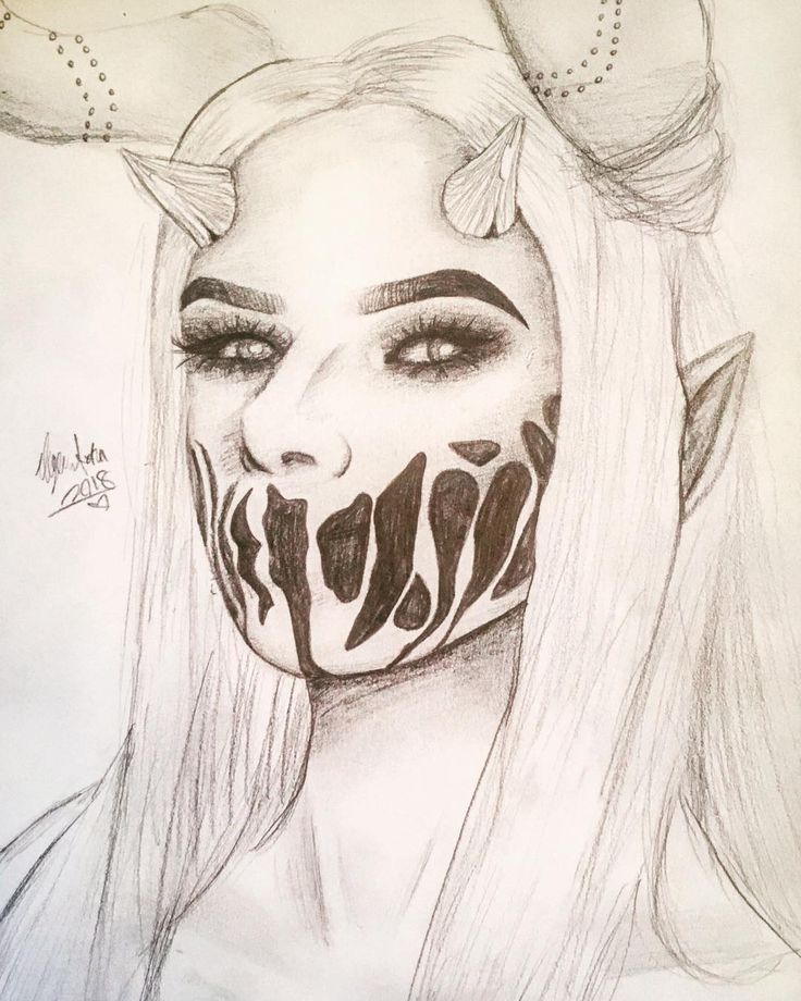 Devil Girl Drawing