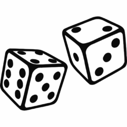 Dice Drawing Hand Drawn