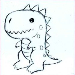 Dinosaur Cartoon Drawing Hand drawn