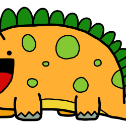 Dinosaur Cute Drawing Modern Sketch