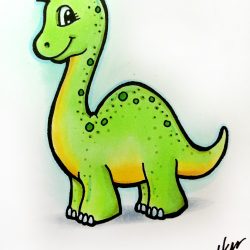 Dinosaur Cute Drawing Picture