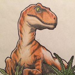 Dinosaur Kid Drawing