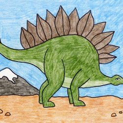 Dinosaur Kid Drawing Artistic Sketching