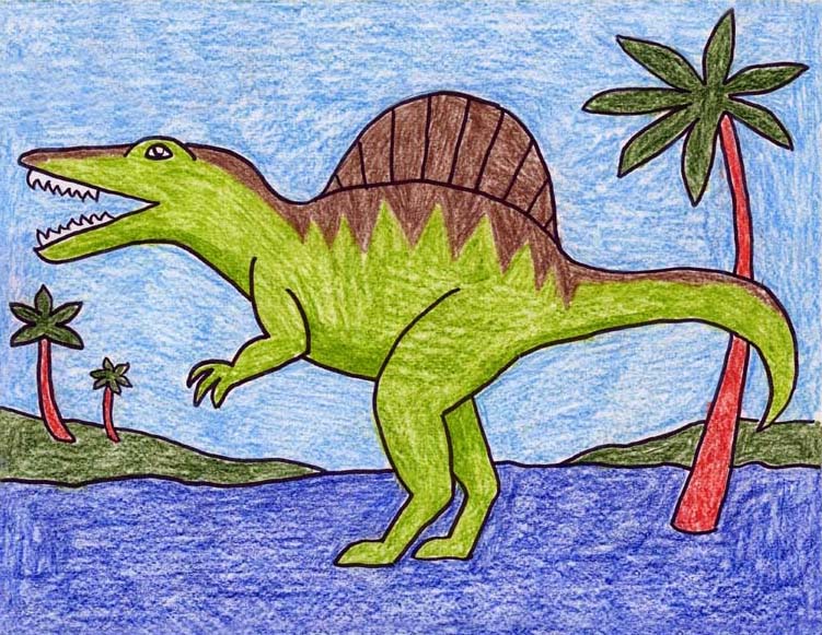 Dinosaur Kid Drawing Hand drawn