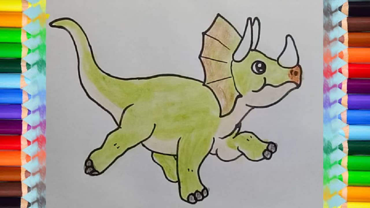 Dinosaur Kid Drawing Modern Sketch