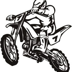 Dirt Bike Drawing Art