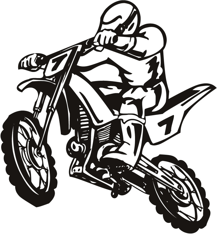 Dirt Bike Drawing Art