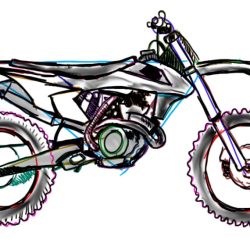 Dirt Bike Drawing Artistic Sketching