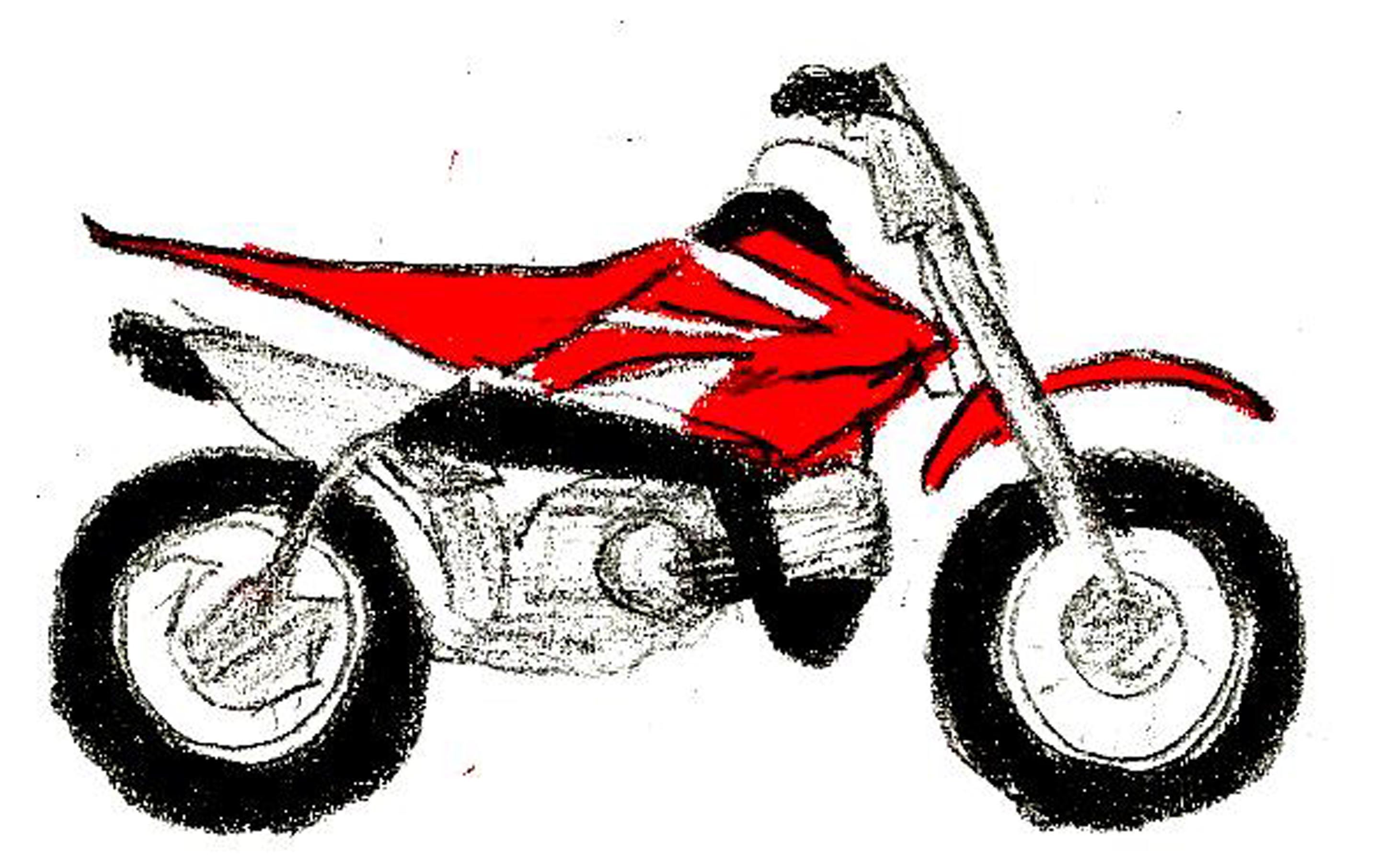 Dirt Bike Drawing Hand drawn Sketch