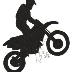 Dirt Bike Drawing Realistic Sketch