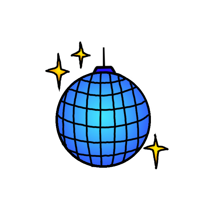 Disco Ball Drawing Sketch