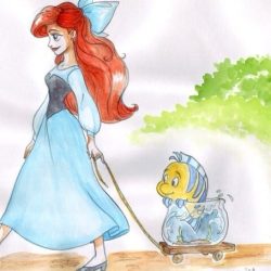Disney Characters Drawing Artistic Sketching
