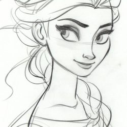 Disney Characters Drawing Detailed Sketch