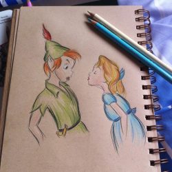 Disney Characters Drawing Hand drawn