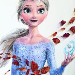 Disney Elsa of Arendelle Drawing Amazing Sketch