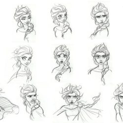 Disney Elsa of Arendelle Drawing Artistic Sketching