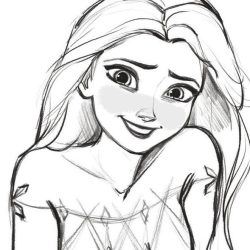 Disney Elsa of Arendelle Drawing Hand drawn